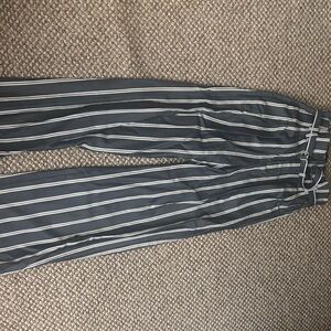 Express Black and White Striped Wide Leg Pants